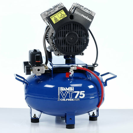 Bambi VT75 Oil Free Silenced Air Compressor 4.3 CFM, 8 Bar, 24L - VT75 Dental - airlinkcompressors.com