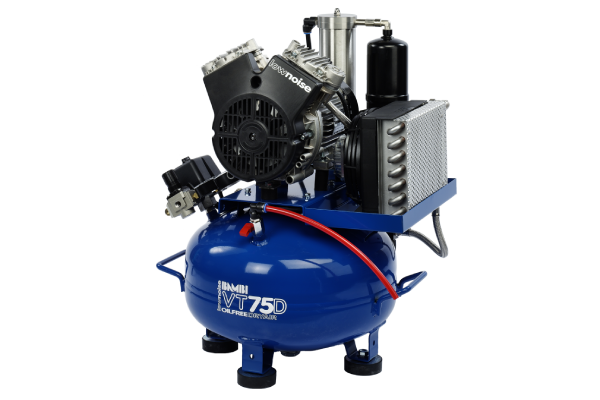 Bambi VT75D Oil Free Silenced Air Compressor & Dryer 4.3 CFM, 8 Bar, 24L - VT75D Dental - airlinkcompressors.com