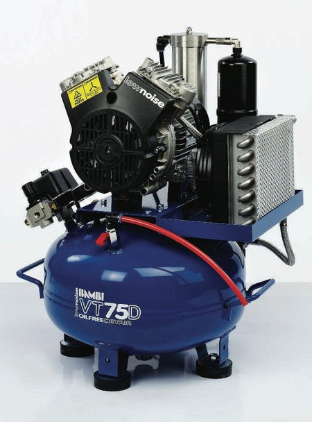 Bambi VT75D Oil Free Silenced Air Compressor & Dryer 4.3 CFM, 8 Bar, 24L - VT75D Dental - airlinkcompressors.com