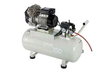 Bambi VTH150 Oil Free Silenced Air Compressor 6.2 CFM, 8 Bar, 50L - VTH150 Dental - airlinkcompressors.com