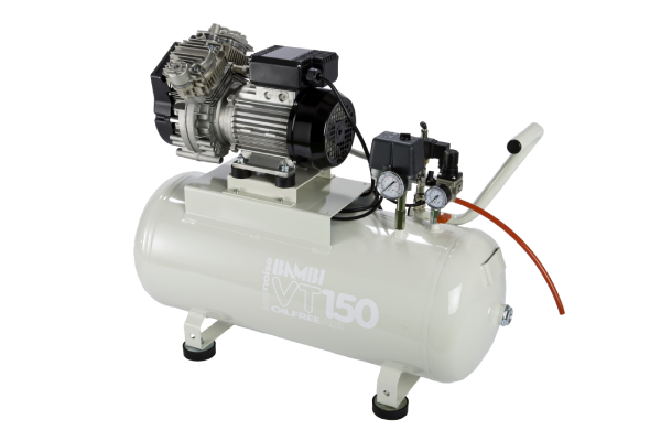 Bambi VTH150 Oil Free Silenced Air Compressor 6.2 CFM, 8 Bar, 50L - VTH150 Dental - airlinkcompressors.com