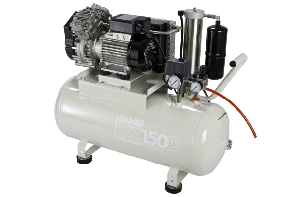 Bambi VTH150D Oil Free Silenced Air Compressor & Dryer 6.2 CFM, 8 Bar, 50L - VTH150D Dental - airlinkcompressors.com