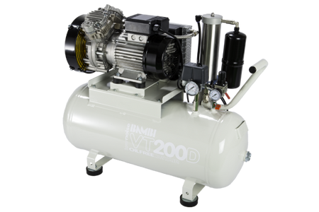Bambi VTH200D Oil Free Air Compressor & Dryer 7.8 CFM, 8 Bar, 50L - VTH200D Dental - airlinkcompressors.com