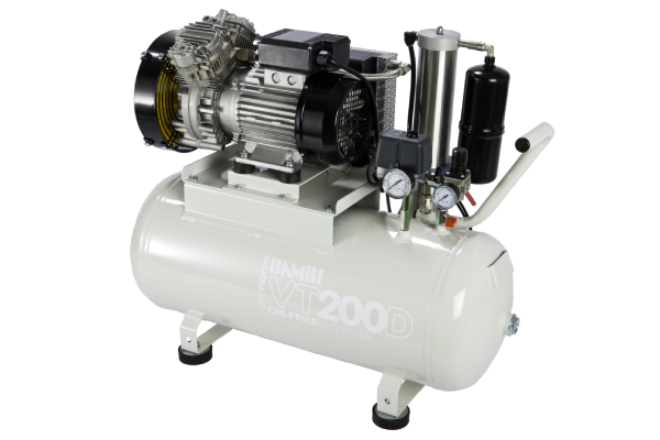 Bambi VTH200D Oil Free Air Compressor & Dryer 7.8 CFM, 8 Bar, 50L - VTH200D Dental - airlinkcompressors.com