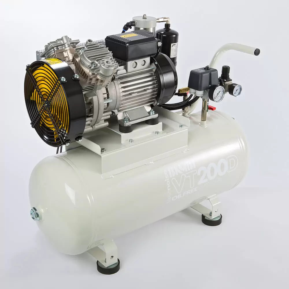 Bambi VTH200D Oil Free Air Compressor & Dryer 7.8 CFM, 8 Bar, 50L - VTH200D Dental - airlinkcompressors.com