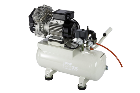 Bambi VTH75 Oil Free Silenced Air Compressor 4.3 CFM, 8 Bar, 24L - VTH75 Dental - airlinkcompressors.com