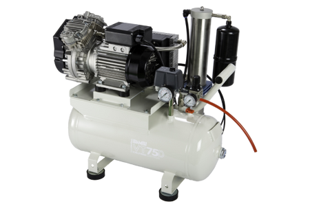 Bambi VTH75D Oil Free Silenced Air Compressor & Dryer 4.3 CFM, 8 Bar, 24L - VTH75D Dental - airlinkcompressors.com