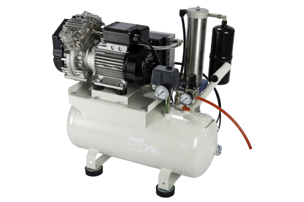 Bambi VTH75D Oil Free Silenced Air Compressor & Dryer 4.3 CFM, 8 Bar, 24L - VTH75D Dental - airlinkcompressors.com