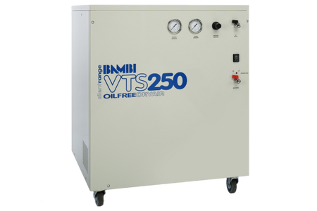 Bambi VTS250 Oil Free Silenced Air Compressor 10.6 CFM, 8 Bar, 59L - VTS250 Dental - airlinkcompressors.com