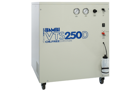 Bambi VTS250D Dry Oil Free Silenced Air Compressor 10.6 CFM, 8 Bar, 59L - VTS250D Dental - airlinkcompressors.com