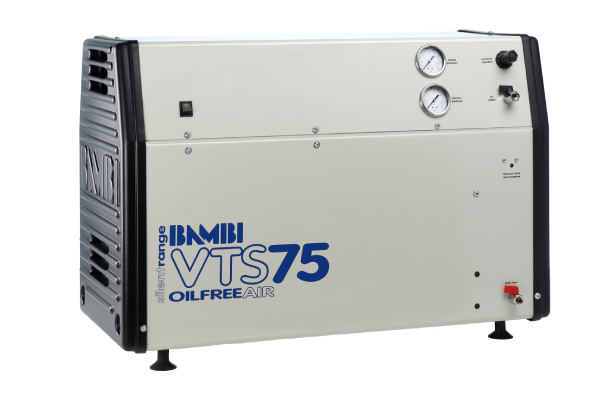 Bambi VTS75 Oil Free Silenced Air Compressor 4.3 CFM, 8 Bar, 24L - VTS75 Dental - airlinkcompressors.com