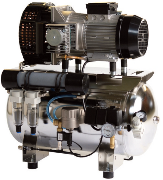 Bambi XT40D Oil Free 100% Duty Silenced Air Compressor & Dryer 7.5 CFM, 10 Bar, 40L - XT40D Dental - airlinkcompressors.com