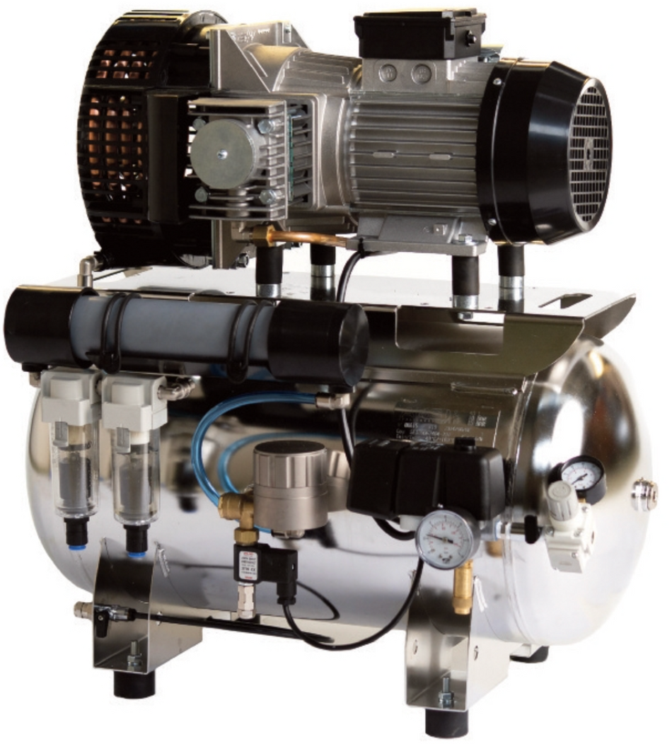 Bambi XT40D Oil Free 100% Duty Silenced Air Compressor & Dryer 7.5 CFM, 10 Bar, 40L - XT40D Dental - airlinkcompressors.com