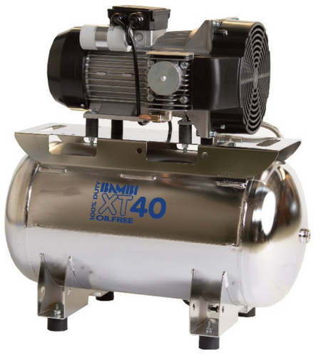 Bambi XT40D Oil Free 100% Duty Silenced Air Compressor & Dryer 7.5 CFM, 10 Bar, 40L - XT40D Dental - airlinkcompressors.com