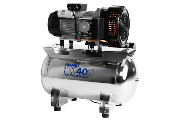 Bambi XT40D Oil Free 100% Duty Silenced Air Compressor & Dryer 7.5 CFM, 10 Bar, 40L - XT40D Dental - airlinkcompressors.com