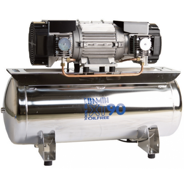 Bambi XT90-3 Oil Free 100% Duty Silenced Air Compressor 415V 12.5 CFM, 10 Bar, 90L - XT90-3 Dental - airlinkcompressors.com