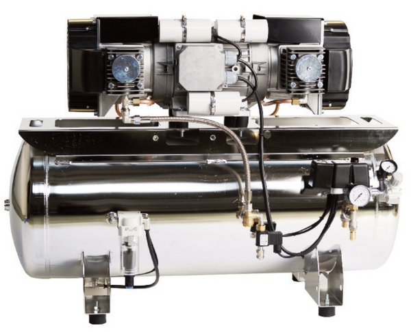Bambi XT90 Oil Free 100% Duty Silenced Air Compressor 12.5 CFM, 10 Bar, 90L - XT90 Dental - airlinkcompressors.com