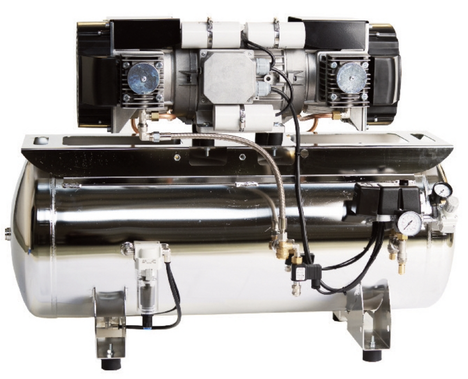 Bambi XT90 Oil Free 100% Duty Silenced Air Compressor 12.5 CFM, 10 Bar, 90L - XT90 Dental - airlinkcompressors.com