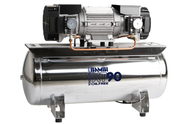 Bambi XT90 Oil Free 100% Duty Silenced Air Compressor 12.5 CFM, 10 Bar, 90L - XT90 Dental - airlinkcompressors.com
