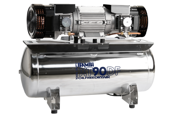 Bambi XT90D-3 Oil Free 100% Duty Silenced Air Compressor & Dryer 415V 12.5 CFM, 10 Bar, 90L - XT90D-3 Dental - airlinkcompressors.com