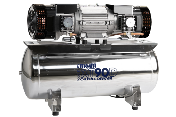 Bambi XT90D Oil Free 100% Duty Silenced Air Compressor & Dryer 12.5 CFM, 10 Bar, 90L - XT90D Dental - airlinkcompressors.com