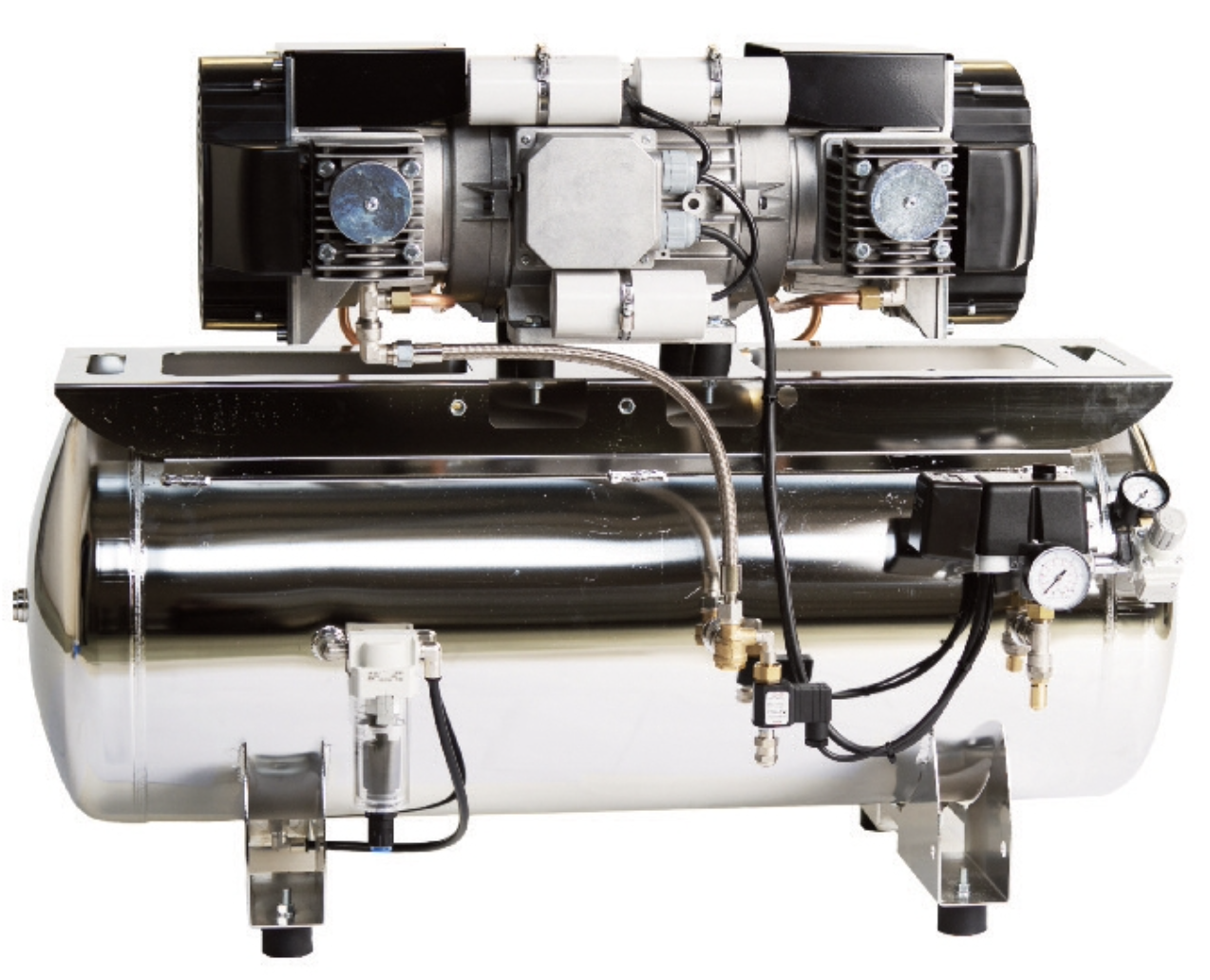 Bambi XT90D Oil Free 100% Duty Silenced Air Compressor & Dryer 12.5 CFM, 10 Bar, 90L - XT90D Dental - airlinkcompressors.com
