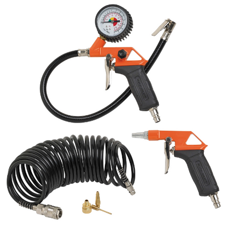 Black + Decker BD195/12-NK Air Compressor & Inflation Kit 1.1kW 1.5Hp 12Lt 10 Bar - S-NKBN304BND309/INFKIT - airlinkcompressors.com