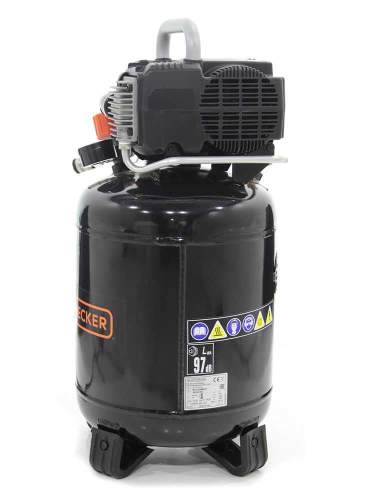 Black + Decker BD195/24V-NK Air Compressor 6.5 cfm 1.1kW 1.5Hp 24Lt 10 Bar - S-NKCV304BND311 - airlinkcompressors.com