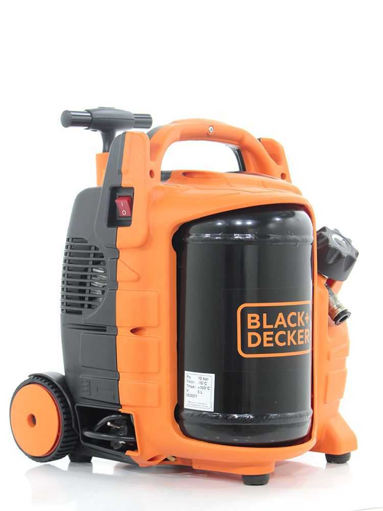 Black + Decker BD195/5-MY-T Air Compressor & Inflation Kit 1.1kW 1.5Hp 5Lt 10 Bar - S-8215320BND336/INFKIT - airlinkcompressors.com
