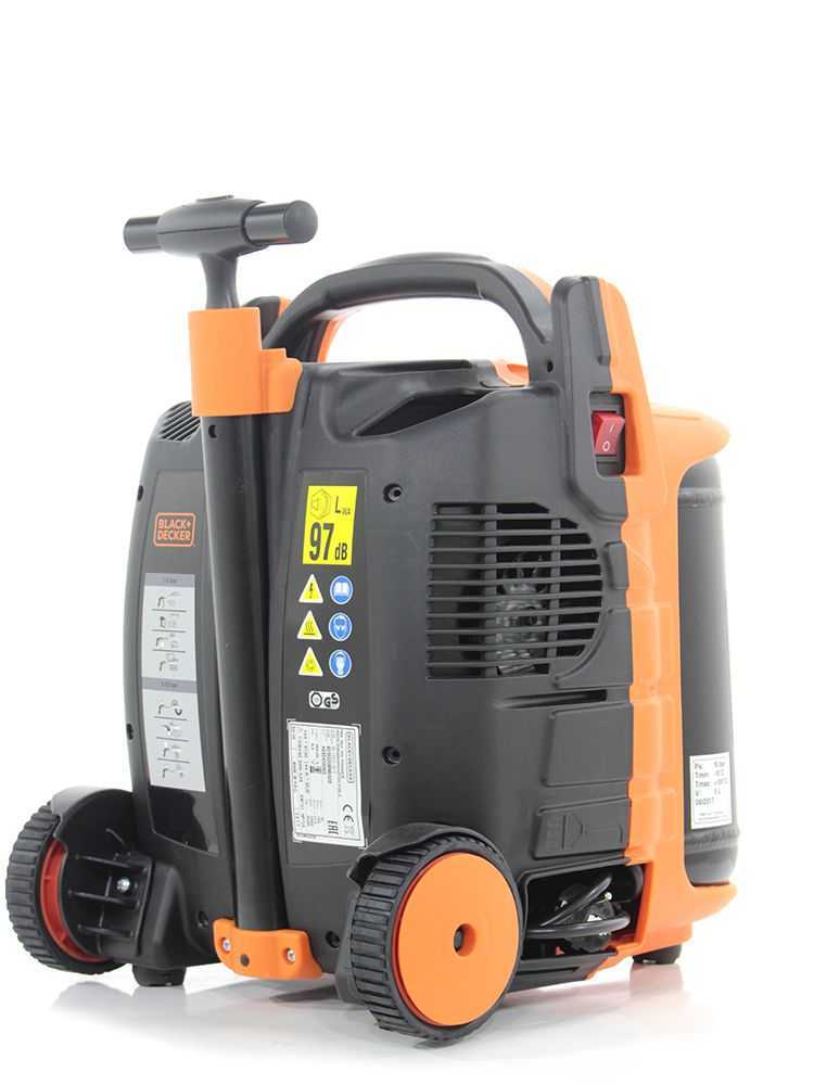Black + Decker BD195/5-MY-T Air Compressor & Inflation Kit 1.1kW 1.5Hp 5Lt 10 Bar - S-8215320BND336/INFKIT - airlinkcompressors.com