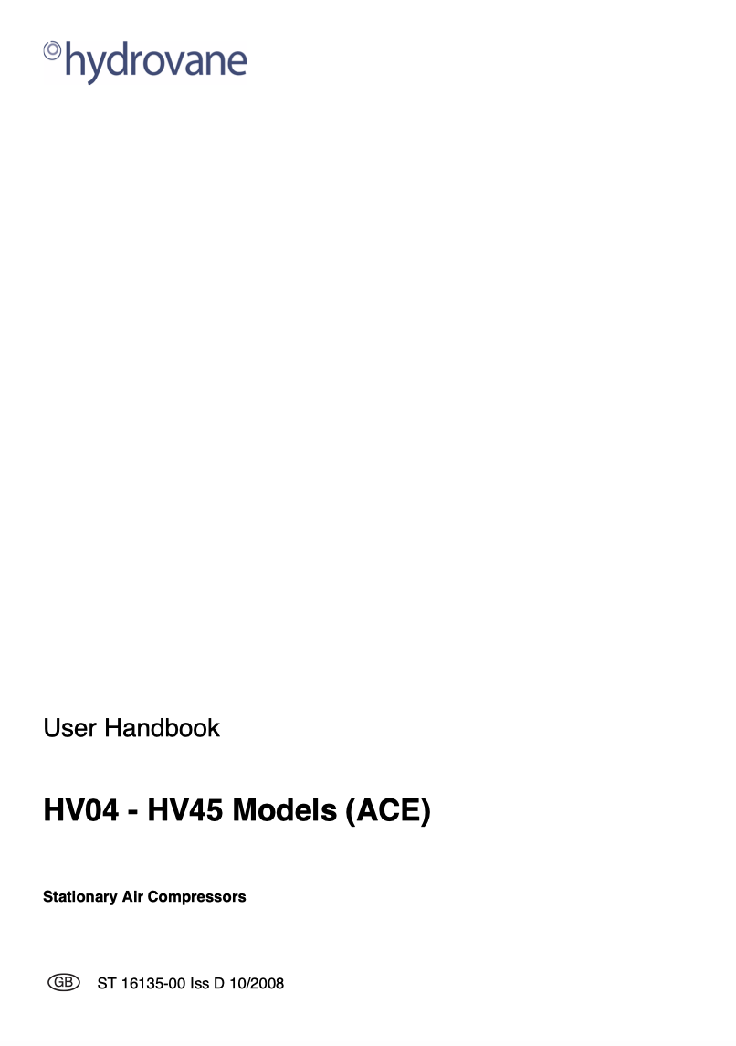 Hydrovane HV04 to HV45 User Manual 2008 Onwards - airlinkcompressors.com