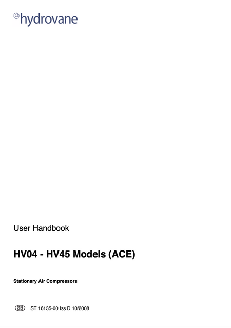 Hydrovane HV04 to HV45 User Manual 2008 Onwards - airlinkcompressors.com