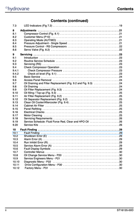Hydrovane HV04 to HV45 User Manual 2008 Onwards - airlinkcompressors.com