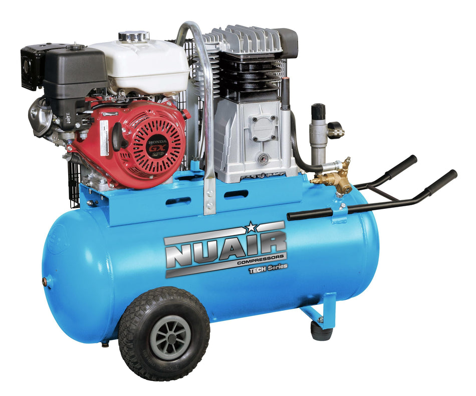 NUAIR B3800B/9S/100 HONDA - Petrol Air Compressor - 16.2 CFM, 9 HP 100L - S-36FC8P1NUA - airlinkcompressors.com