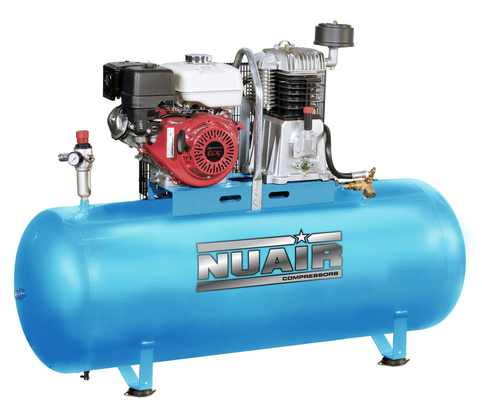 NUAIR NB7/11S/270F WITHOUT ELECTRIC START - Petrol Air Compressor - 33.3 CFM, 11 HP 270L - S-N7NN9P1NUA - airlinkcompressors.com