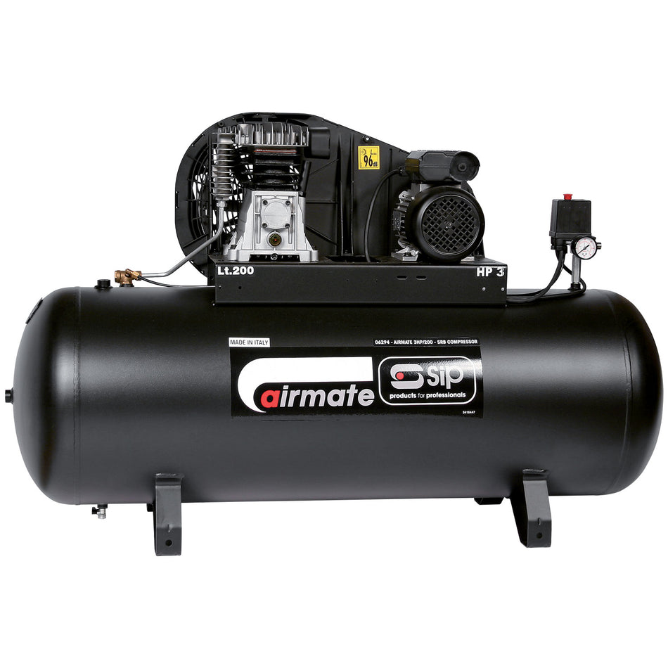 SIP 3HP/200-SRB 200ltr Belt Drive Compressor - airlinkcompressors.com