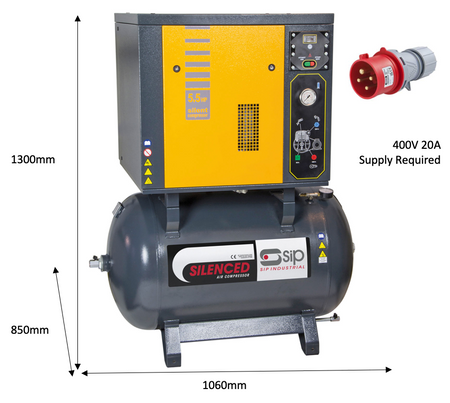 SIP NB5.5/270 Silenced Piston Compressor - 04205 - airlinkcompressors.com