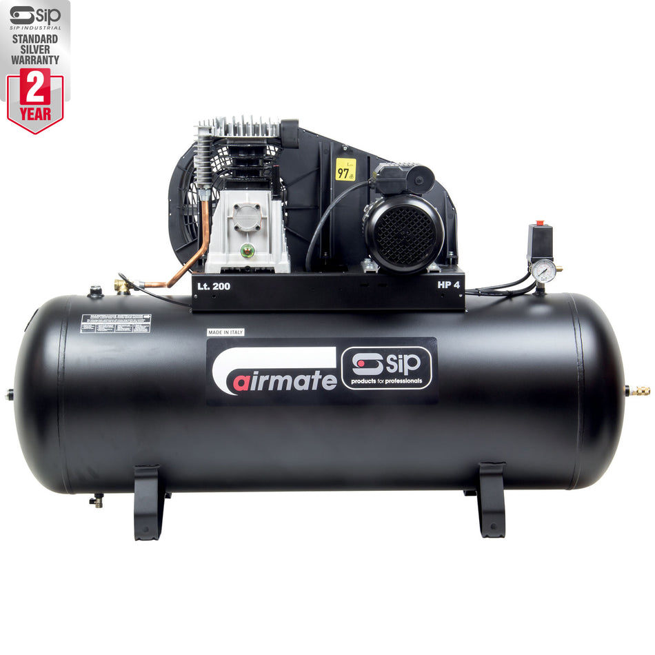 SIP PX4/200B 200ltr Belt Drive Compressor - 05308 - airlinkcompressors.com