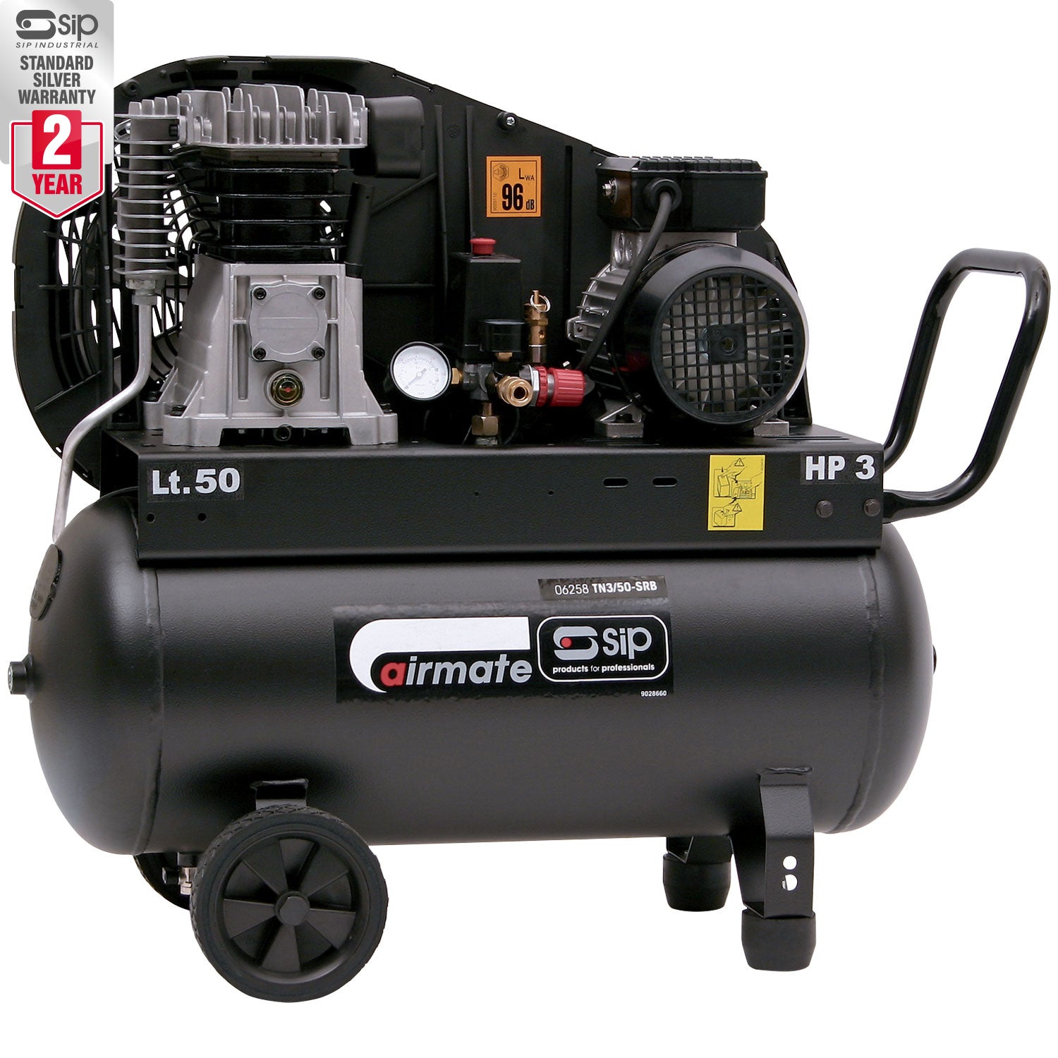 SIP TN3/50-SRB 50ltr Belt Drive Compressor - airlinkcompressors.com
