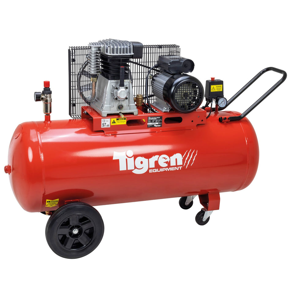 TIGREN 150ltr 3hp Belt-Driven Compressor  Part Number  4391 - airlinkcompressors.com