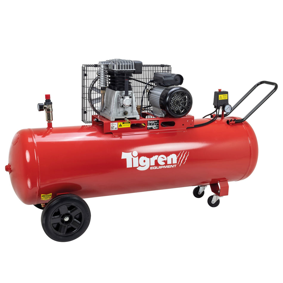 TIGREN 200ltr 3hp Belt-Driven Compressor  Part Number  4394 - airlinkcompressors.com