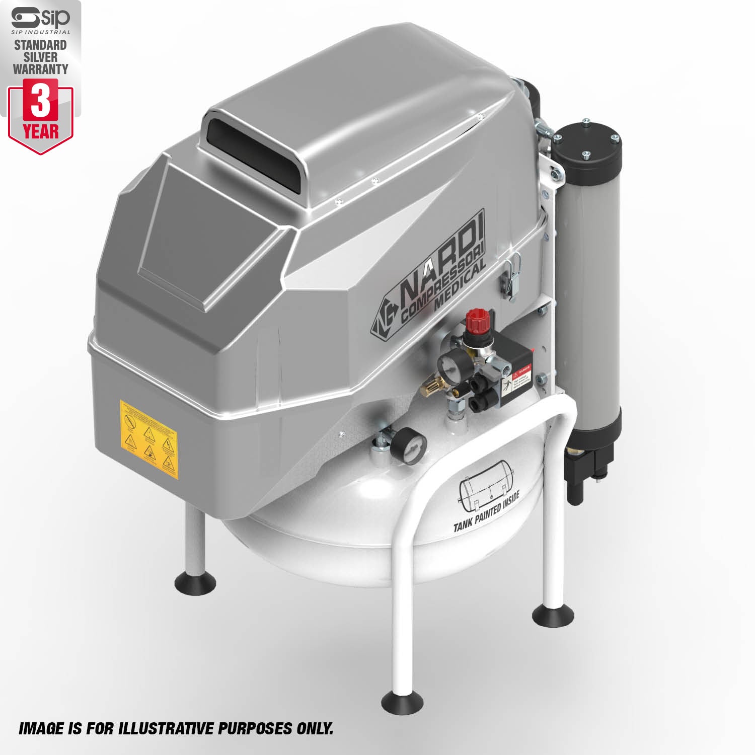 NARDI EXTREME 2D 1.50HP 25ltr Silenced Dental Compressor - airlinkcompressors.com
