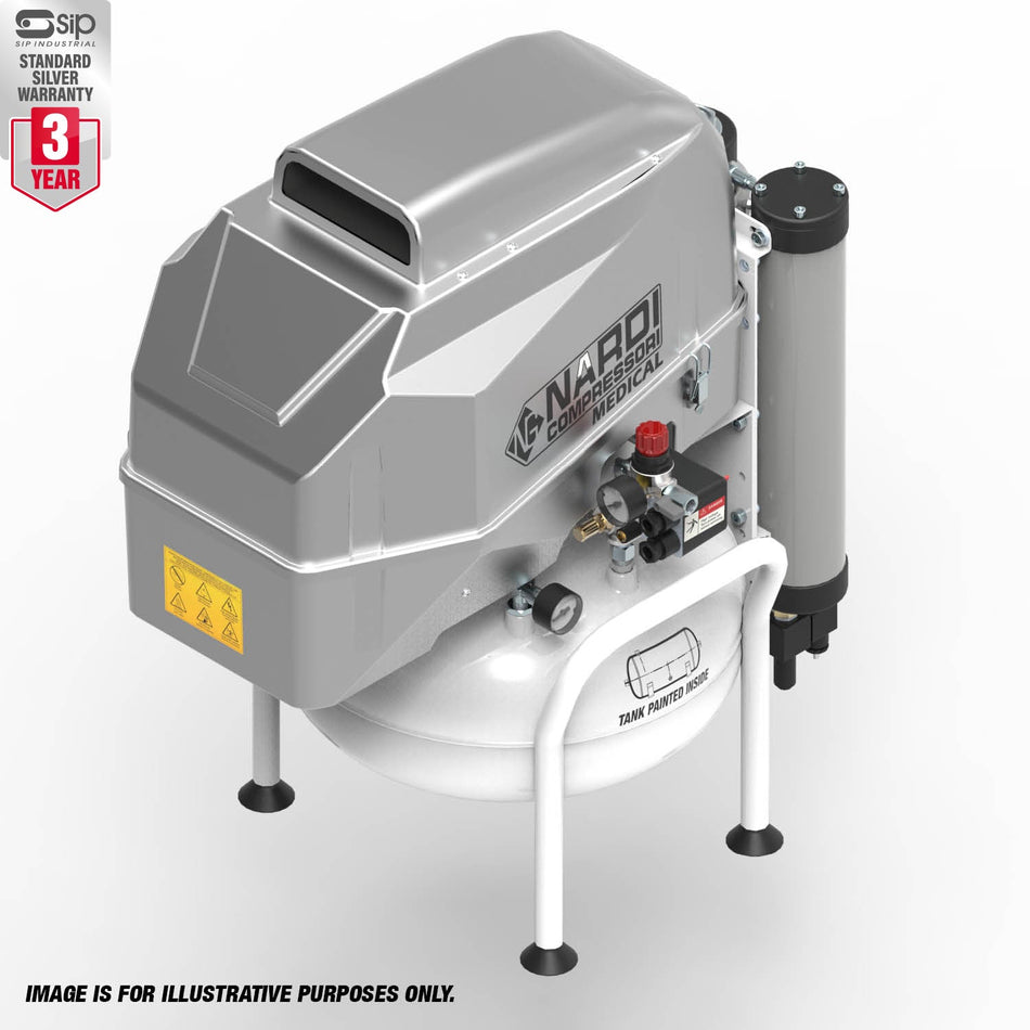 NARDI EXTREME 2D 1.50HP 25ltr Silenced Dental Compressor - airlinkcompressors.com