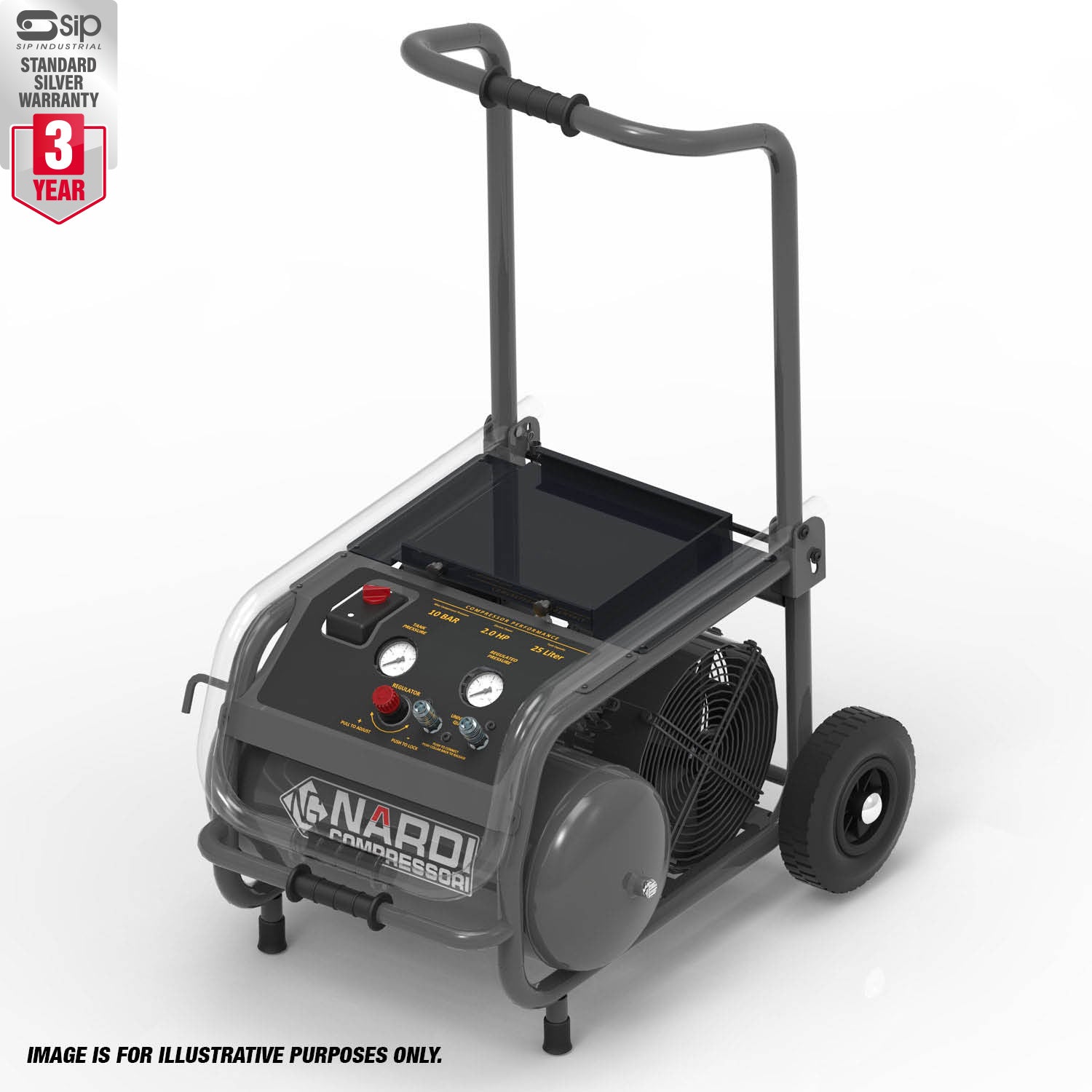 NARDI EXTREME 2TN 1.5HP 25ltr Compressor - EXT2TN25154 - airlinkcompressors.com
