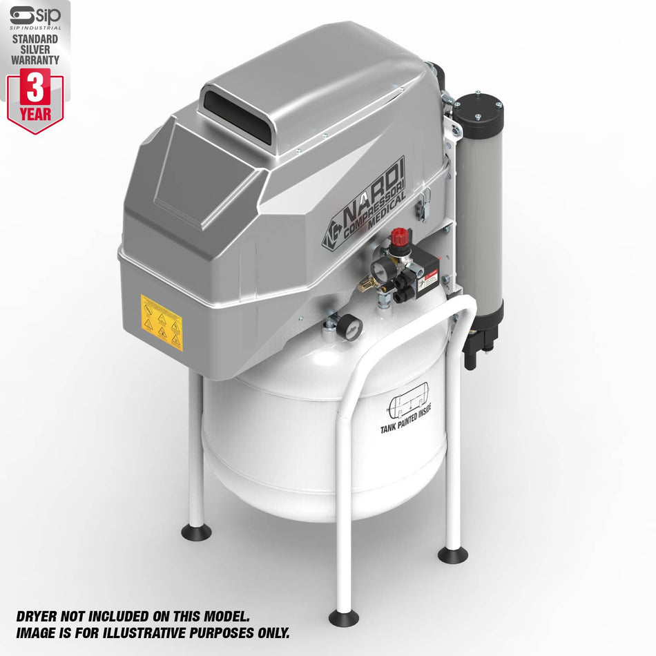 NARDI EXTREME 2V 1.50HP 50ltr Silenced Dental Compressor - airlinkcompressors.com