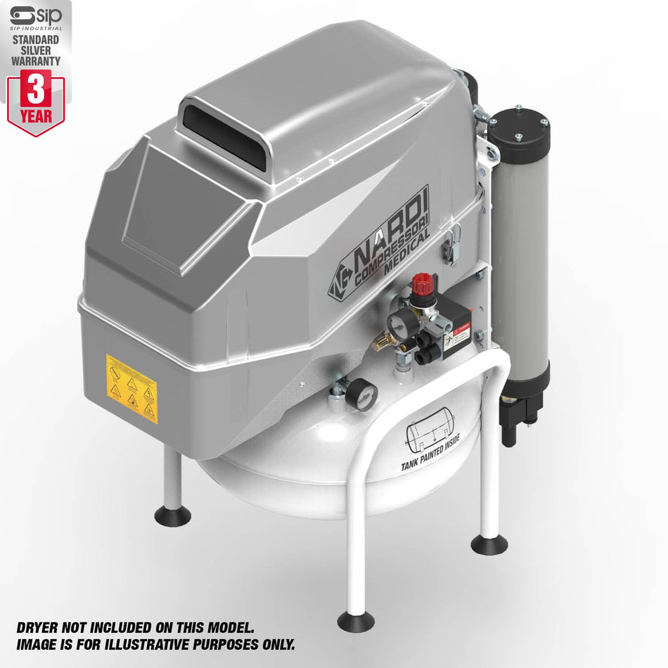 NARDI EXTREME 2V 2.00HP 25ltr Silenced Dental Compressor - airlinkcompressors.com