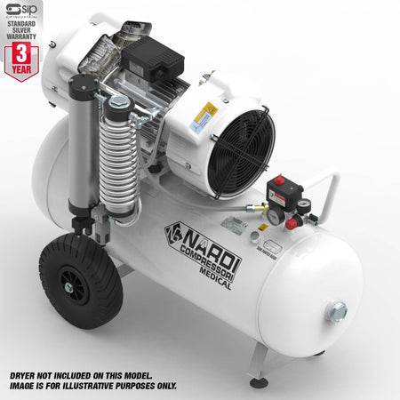 NARDI EXTREME 4V 2.00HP 90ltr Dental Compressor - airlinkcompressors.com