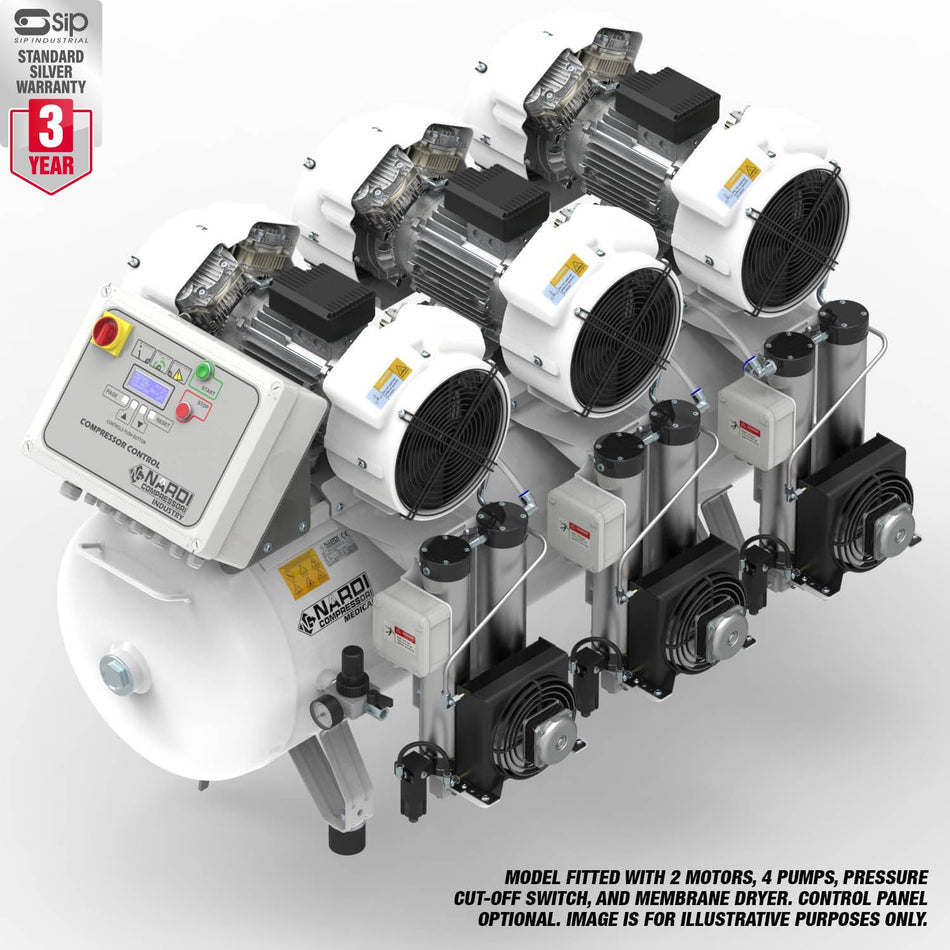 NARDI EXTREME 6.00HP MPMD 270ltr Dental Compressor - airlinkcompressors.com