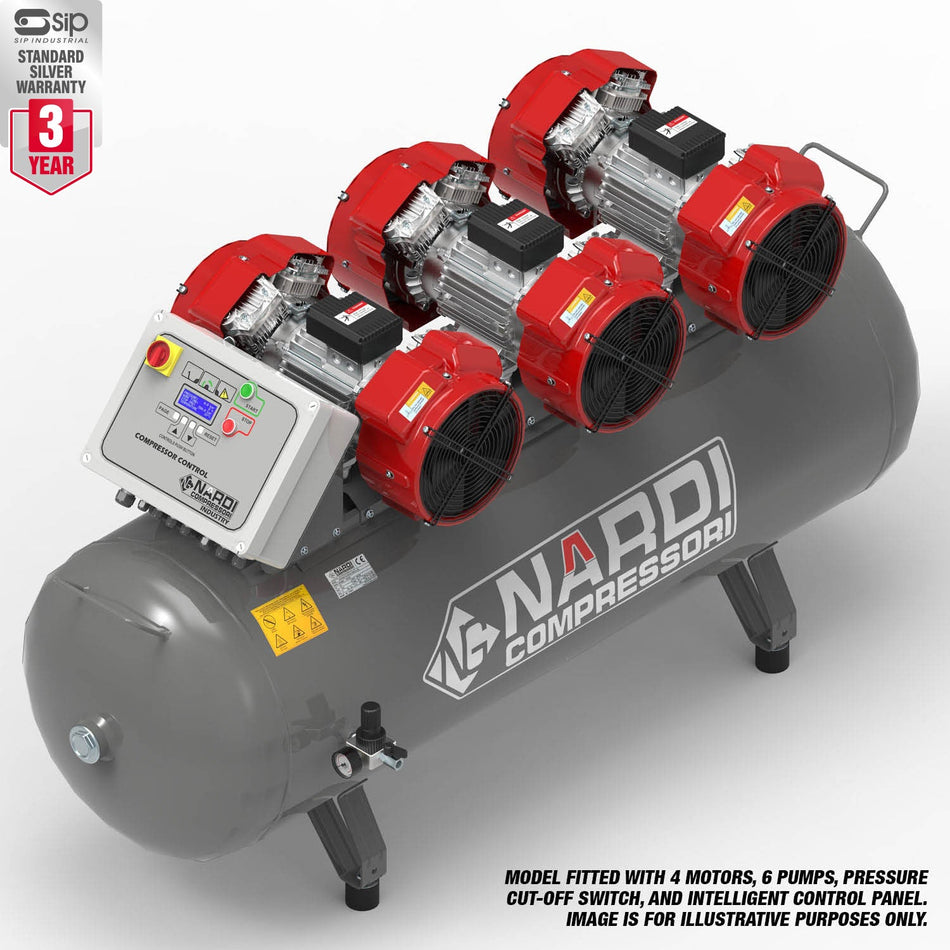 NARDI EXTREME MP 9HP 500ltr 21BAR Compressor with Panel - EXTMP5009021CP - airlinkcompressors.com