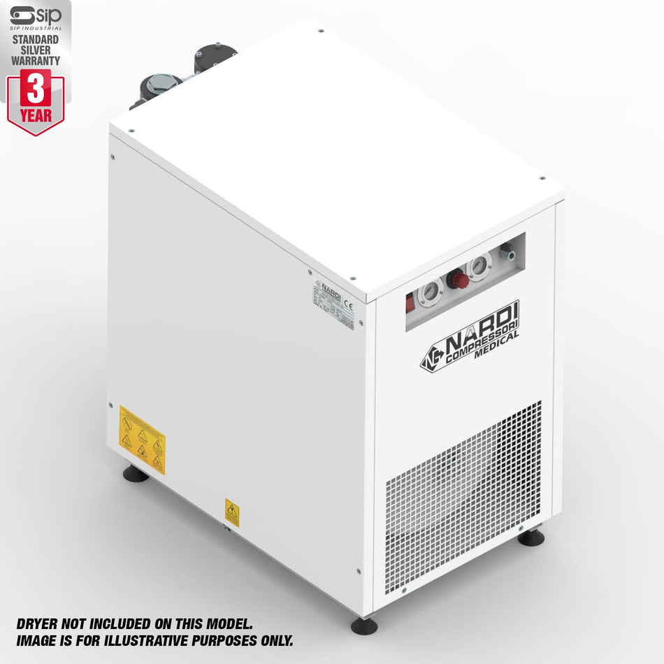 NARDI EXTREME SV 2.00HP 50ltr Super Silenced Dental Compressor - airlinkcompressors.com